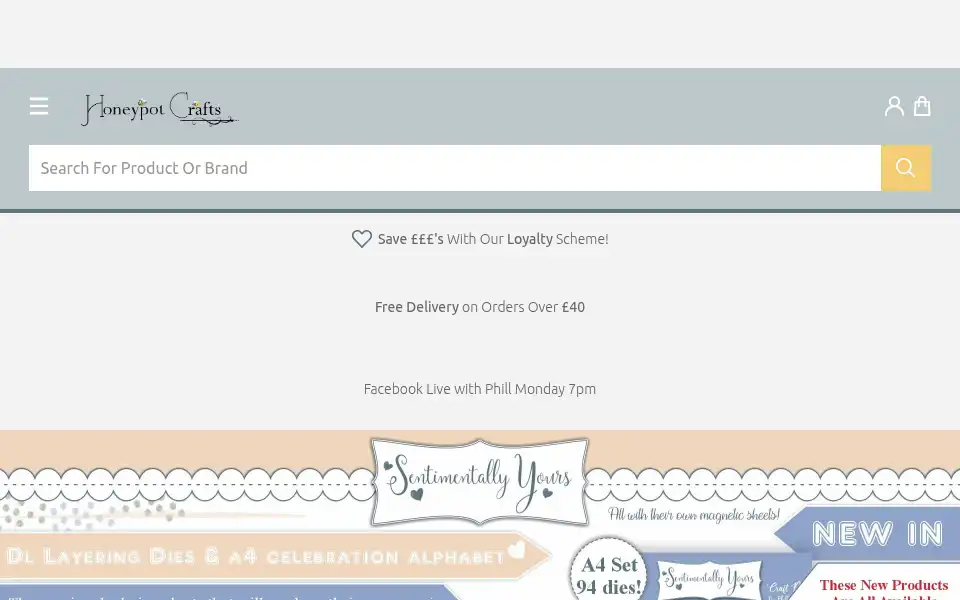 Screenshot of honeypotcrafts.co.uk