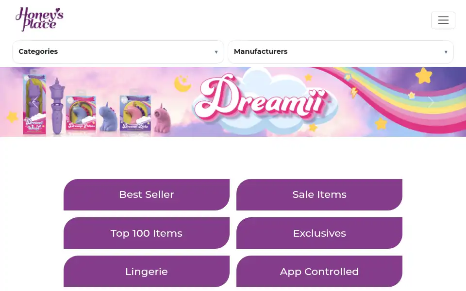 Screenshot of honeysplace.com
