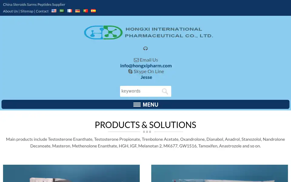 Screenshot of hongxipharm.com