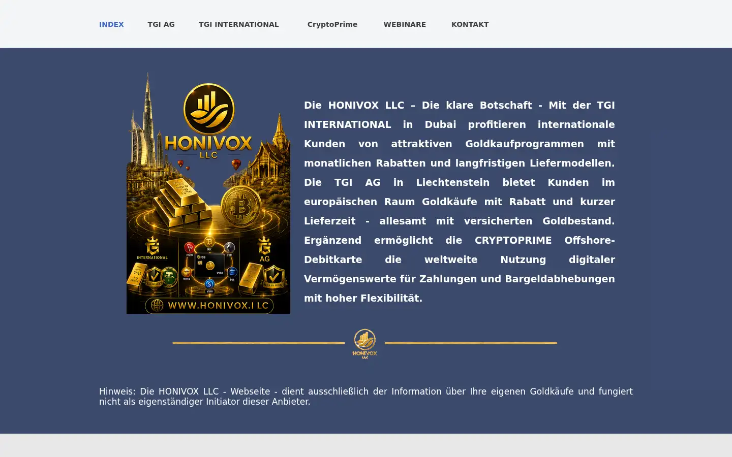 Screenshot of honivox.llc