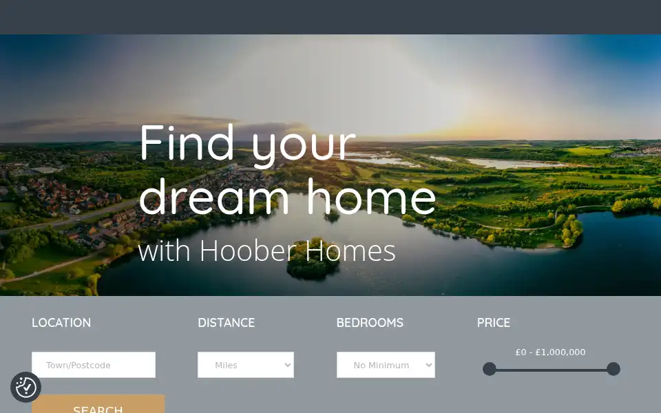 Screenshot of hooberhomes.co.uk