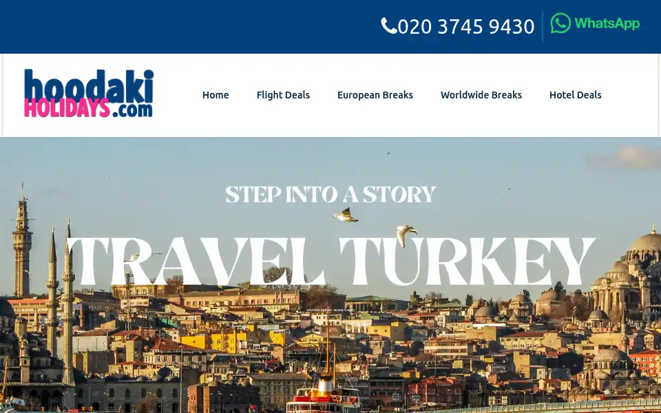 Screenshot of hoodakiholidays.com