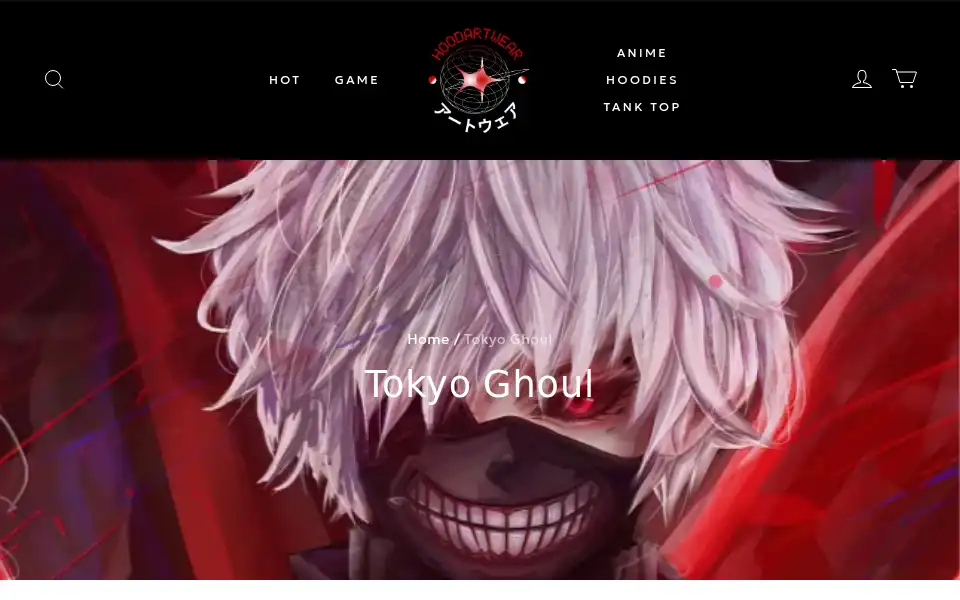 Screenshot of hoodartwear.com