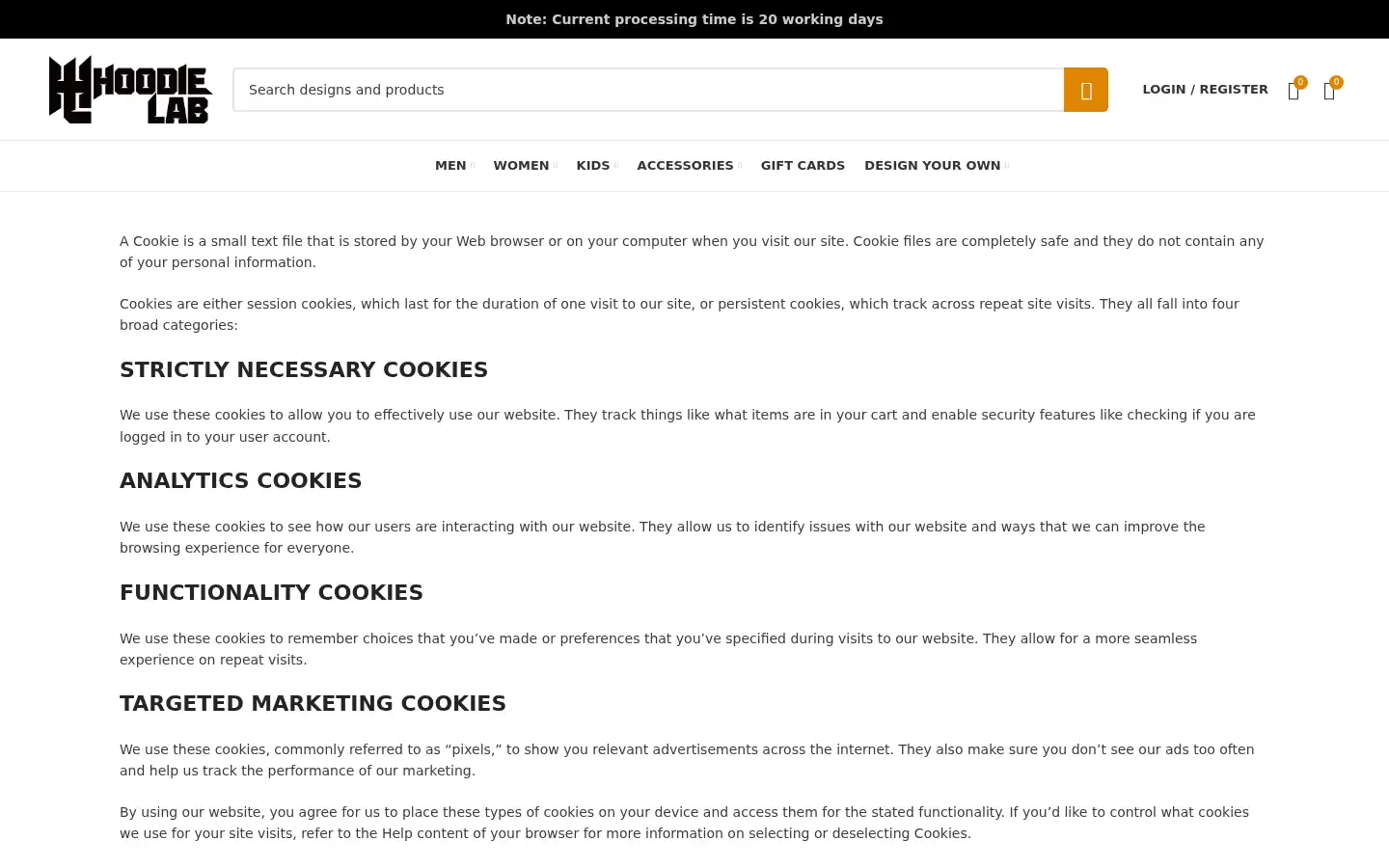 Screenshot of hoodielab.com