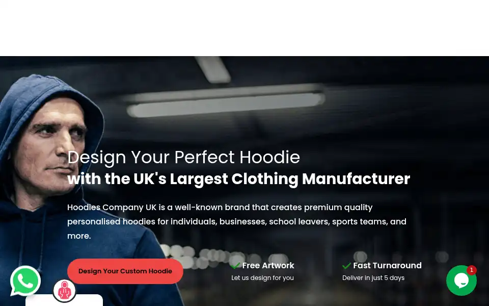 Screenshot of hoodiescompany.co.uk
