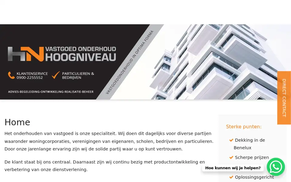 Screenshot of hoogniveau.eu
