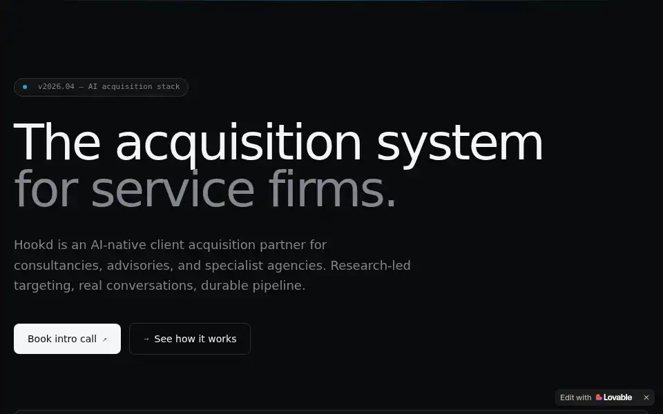 Screenshot of hookd-digital.co.uk