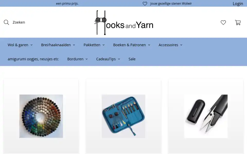 Screenshot of hooksandyarn.nl