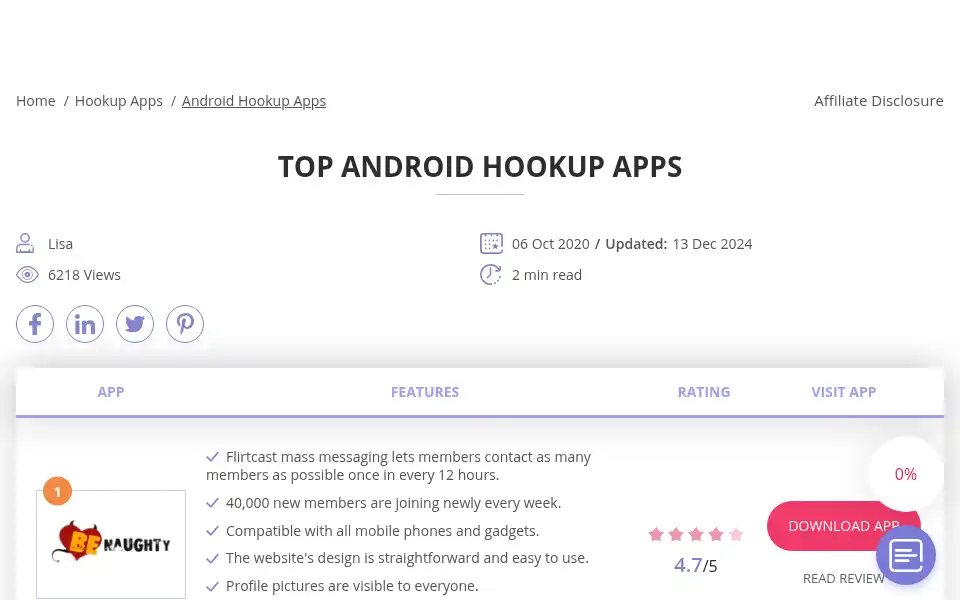 Screenshot of hookupdates.net