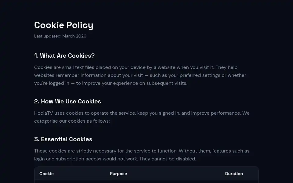 Screenshot of hoolatv.com