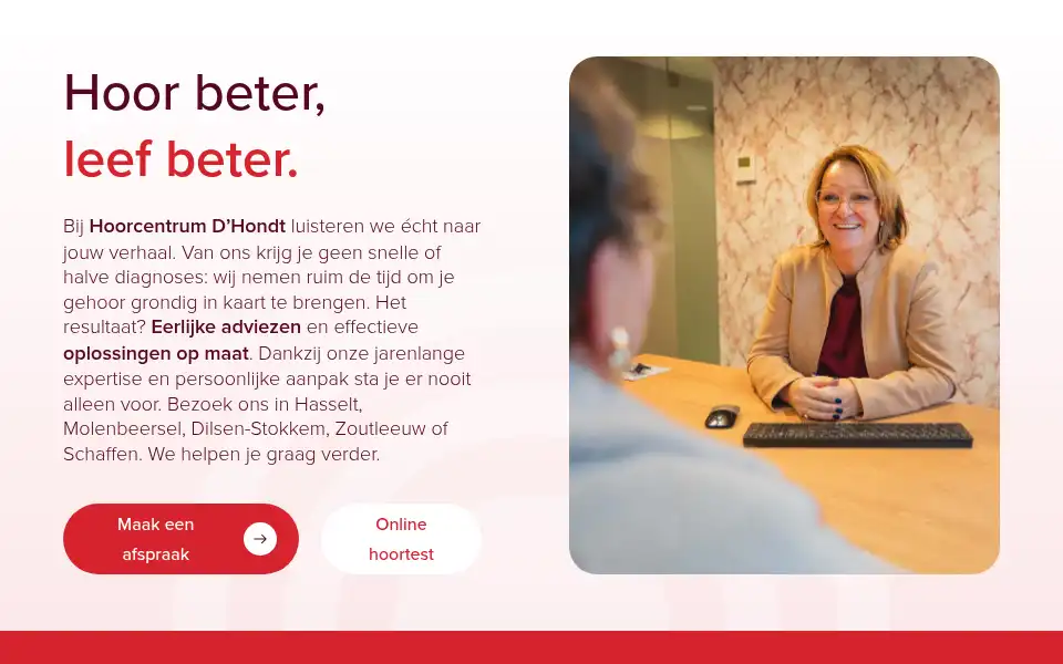 Screenshot of hoorcentrum-dhondt.be