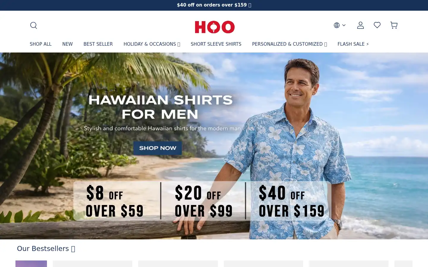 Screenshot of hooshops.com