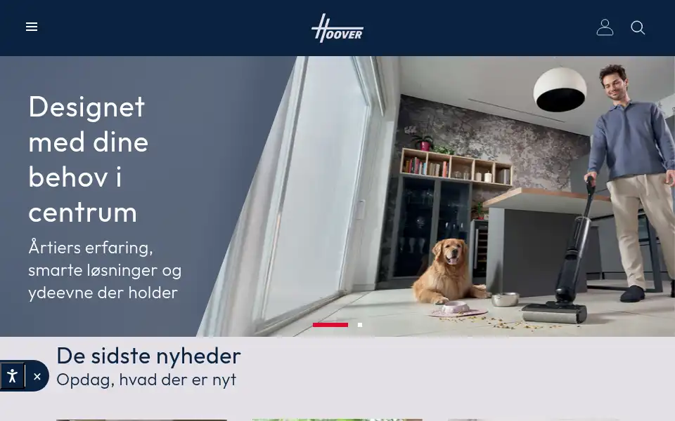 Screenshot of hoover.dk
