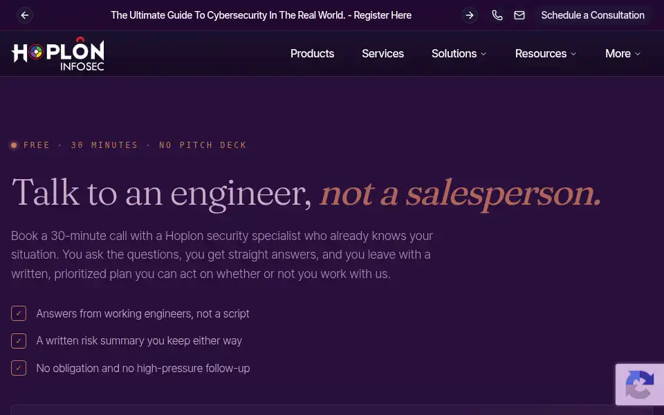 Screenshot of hoploninfosec.com