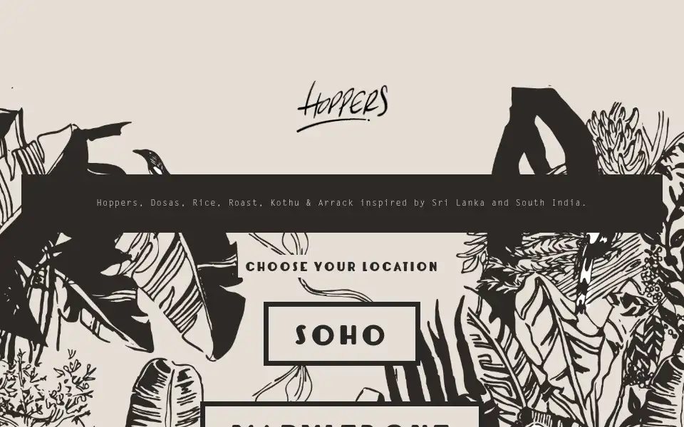 Screenshot of hopperslondon.com