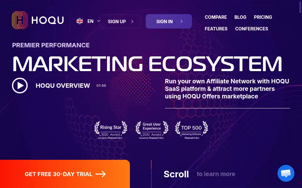 Screenshot of hoqu.com