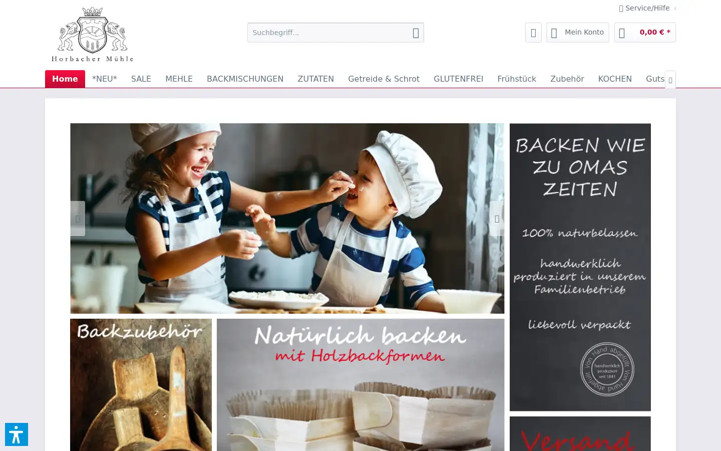 Screenshot of horbacher-muehle.de