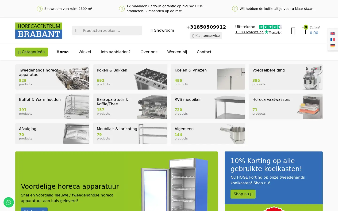 Screenshot of horecacentrumbrabant.nl