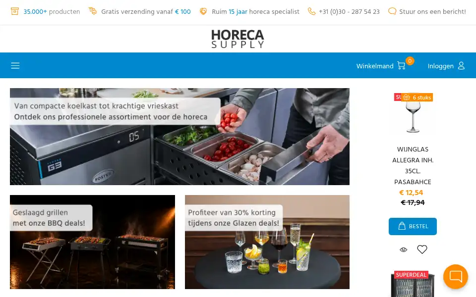 Screenshot of horecasupply.nl