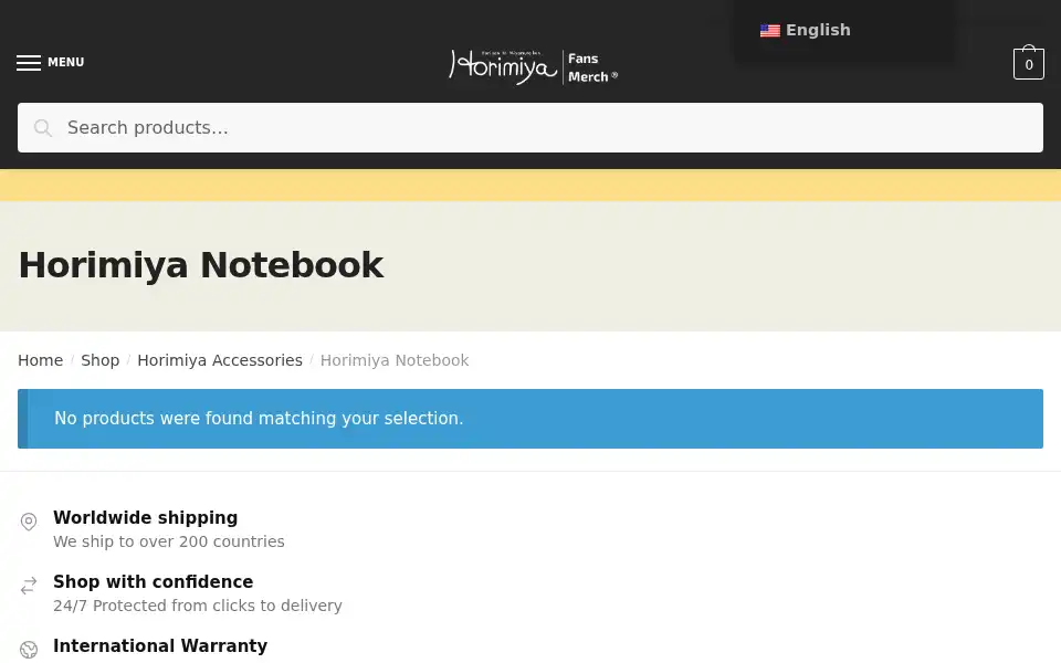 Screenshot of horimiya.store