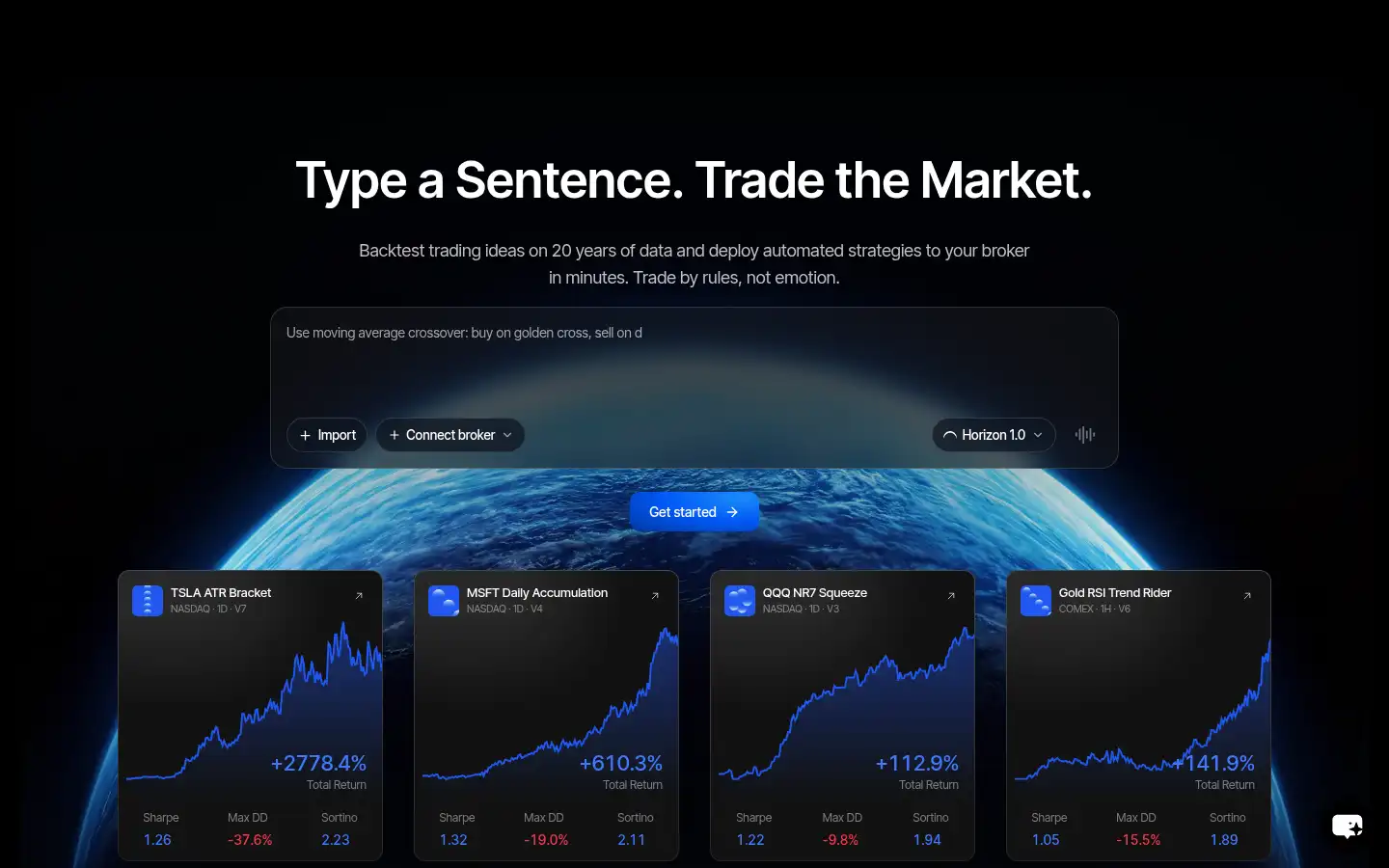 Screenshot of horizon-trade.com