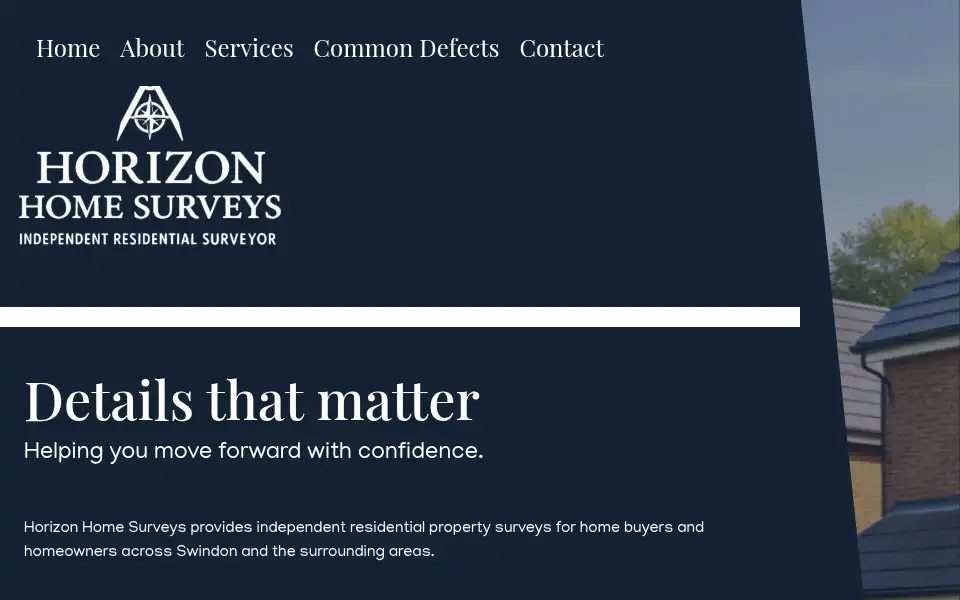 Screenshot of horizonhomesurveys.co.uk