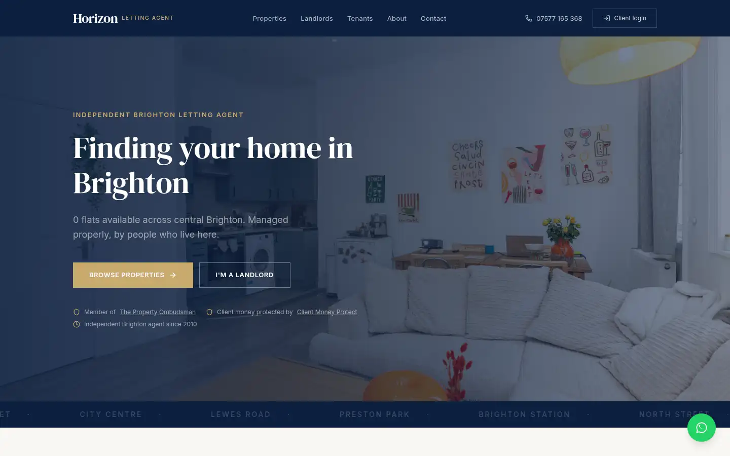 Screenshot of horizonlettings.co.uk