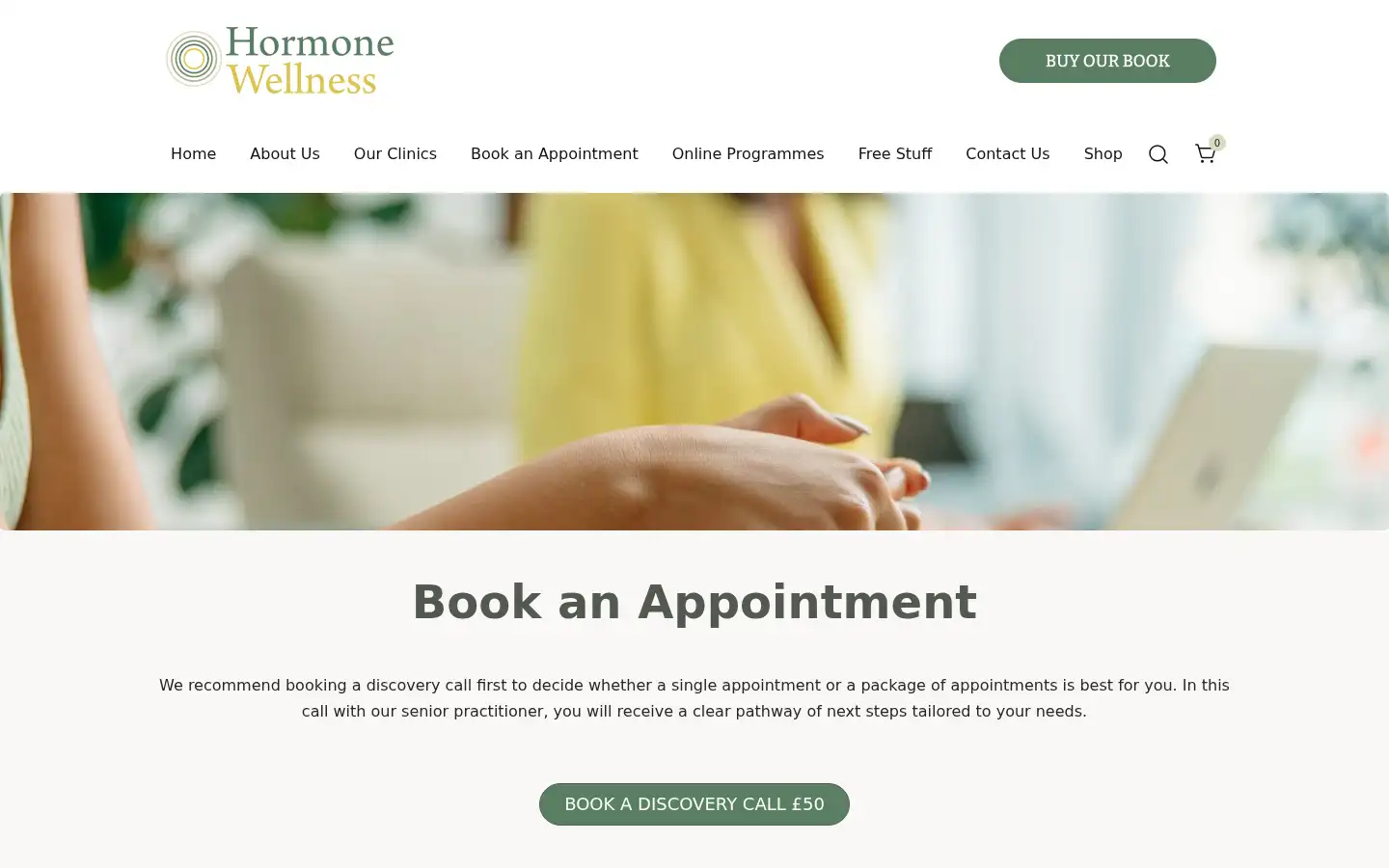 Screenshot of hormone-wellness.co.uk