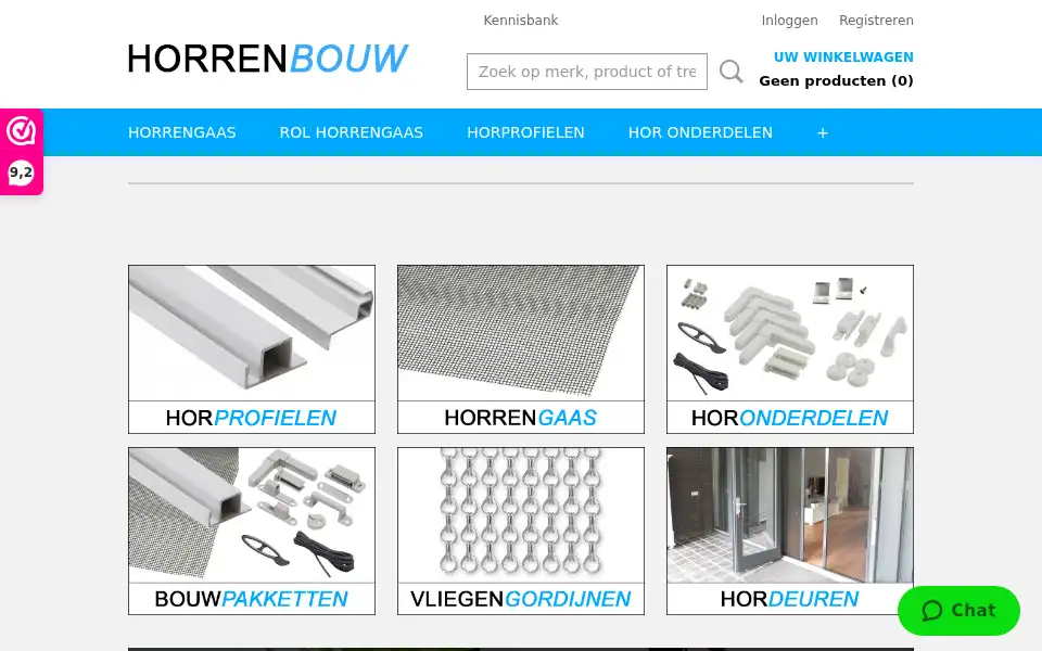 Screenshot of horrenbouw.nl
