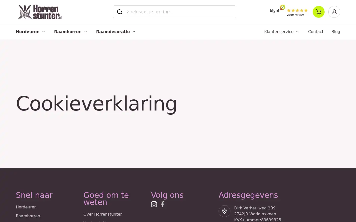 Screenshot of horrenstunter.nl