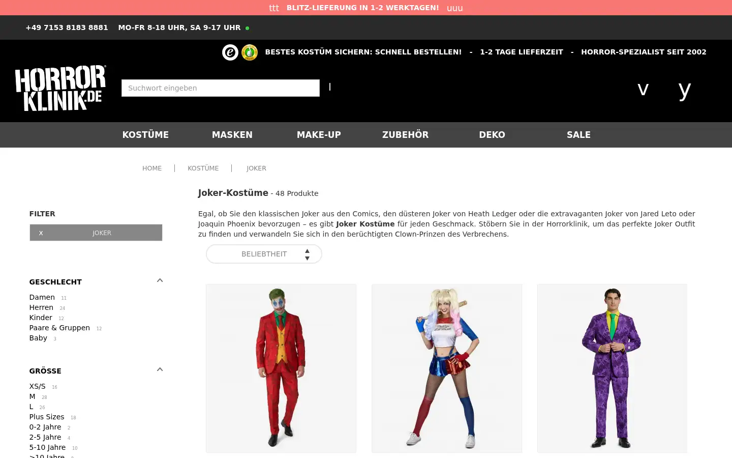 Screenshot of horrorklinik.de