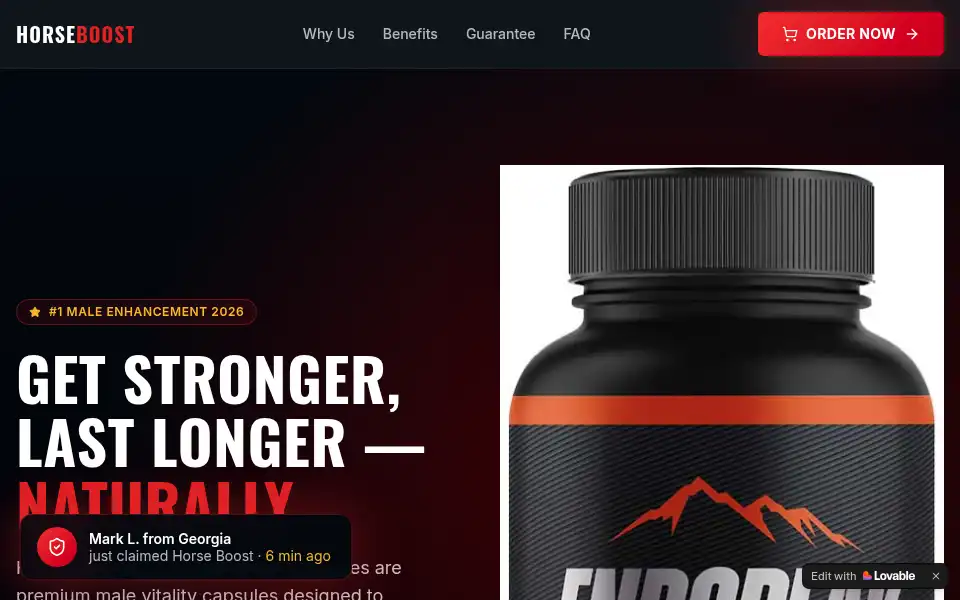 Screenshot of horse-boost-male-enhancement.lovable.app