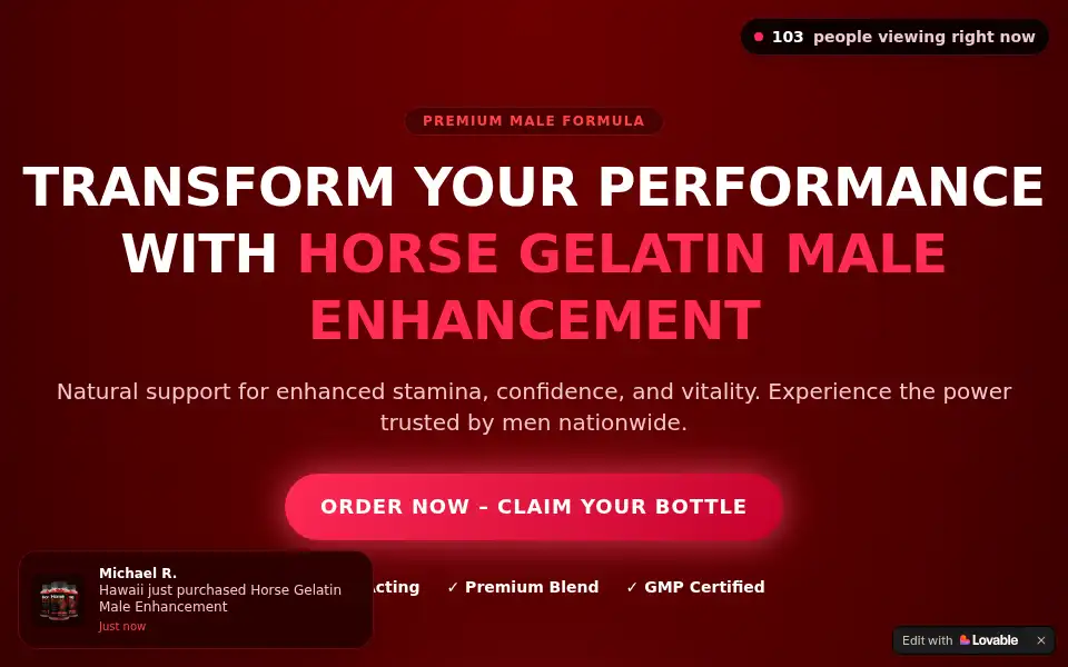 Screenshot of horse-gelatin-male.lovable.app