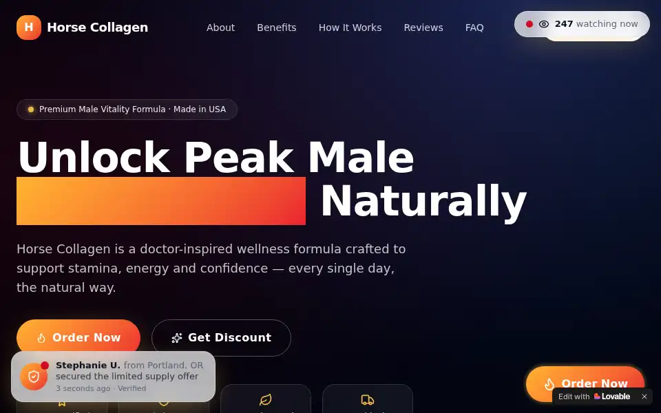 Screenshot of horsecollagen.lovable.app