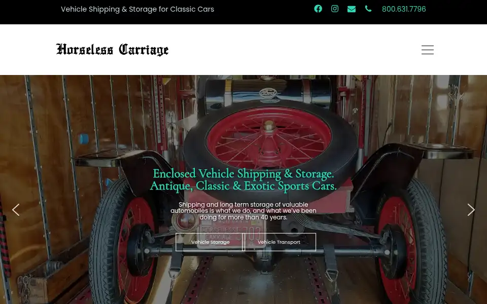 Screenshot of horselesscarriage.com