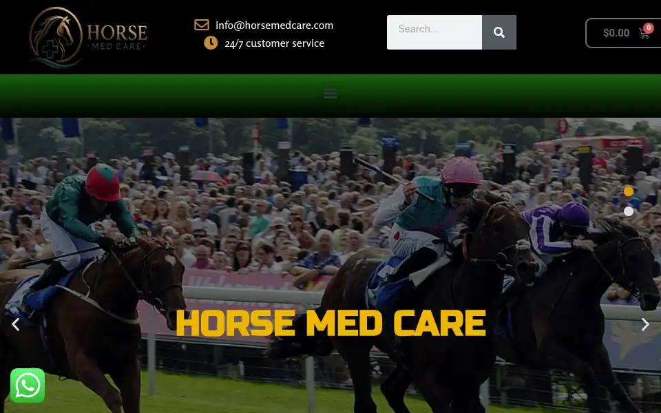 Screenshot of horsemedcare.com