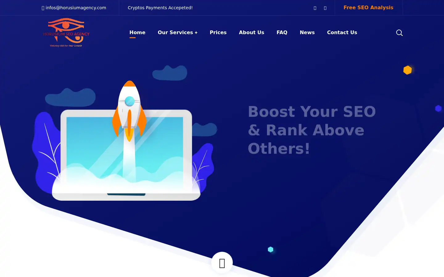 Screenshot of horusiumagency.com