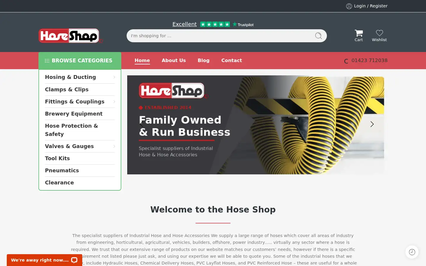 Screenshot of hoseshop.net
