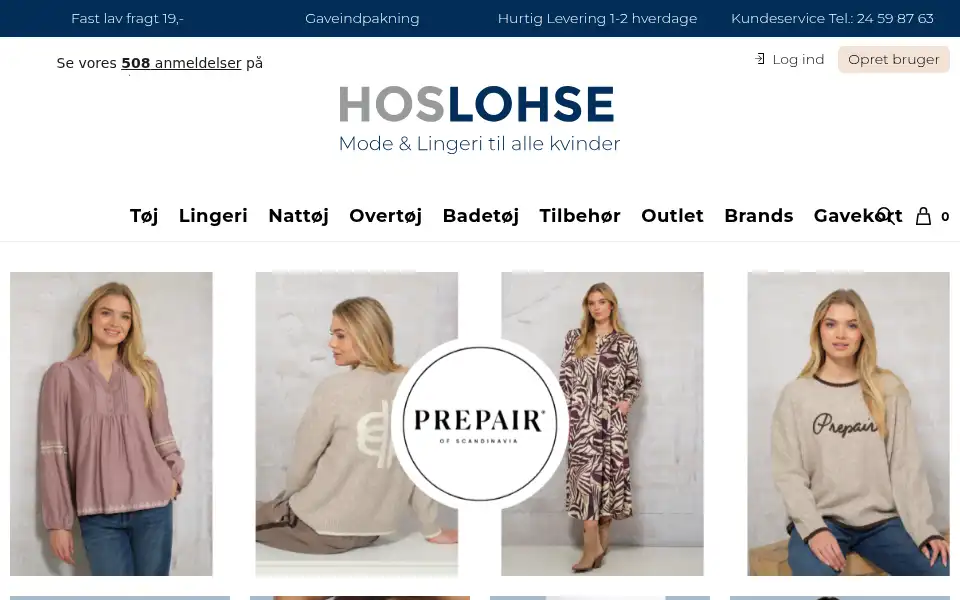 Screenshot of hoslohse.dk