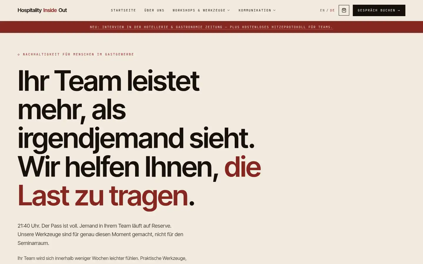Screenshot of hospitality-insideout.com
