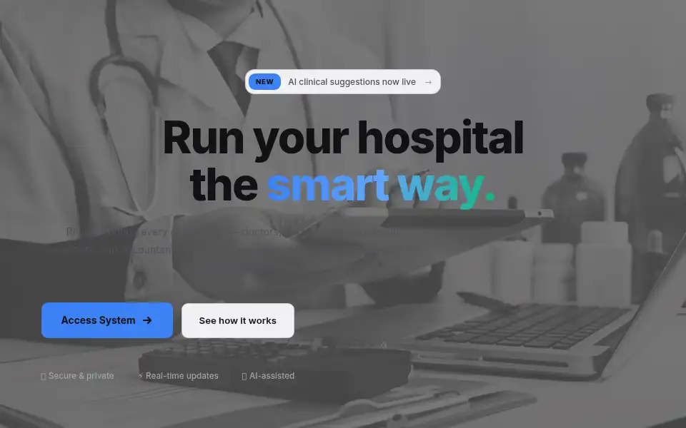 Screenshot of hospitalmanagement.xyz