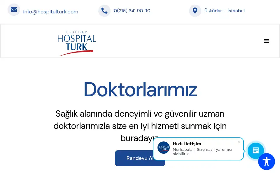 Screenshot of hospitalturk.com