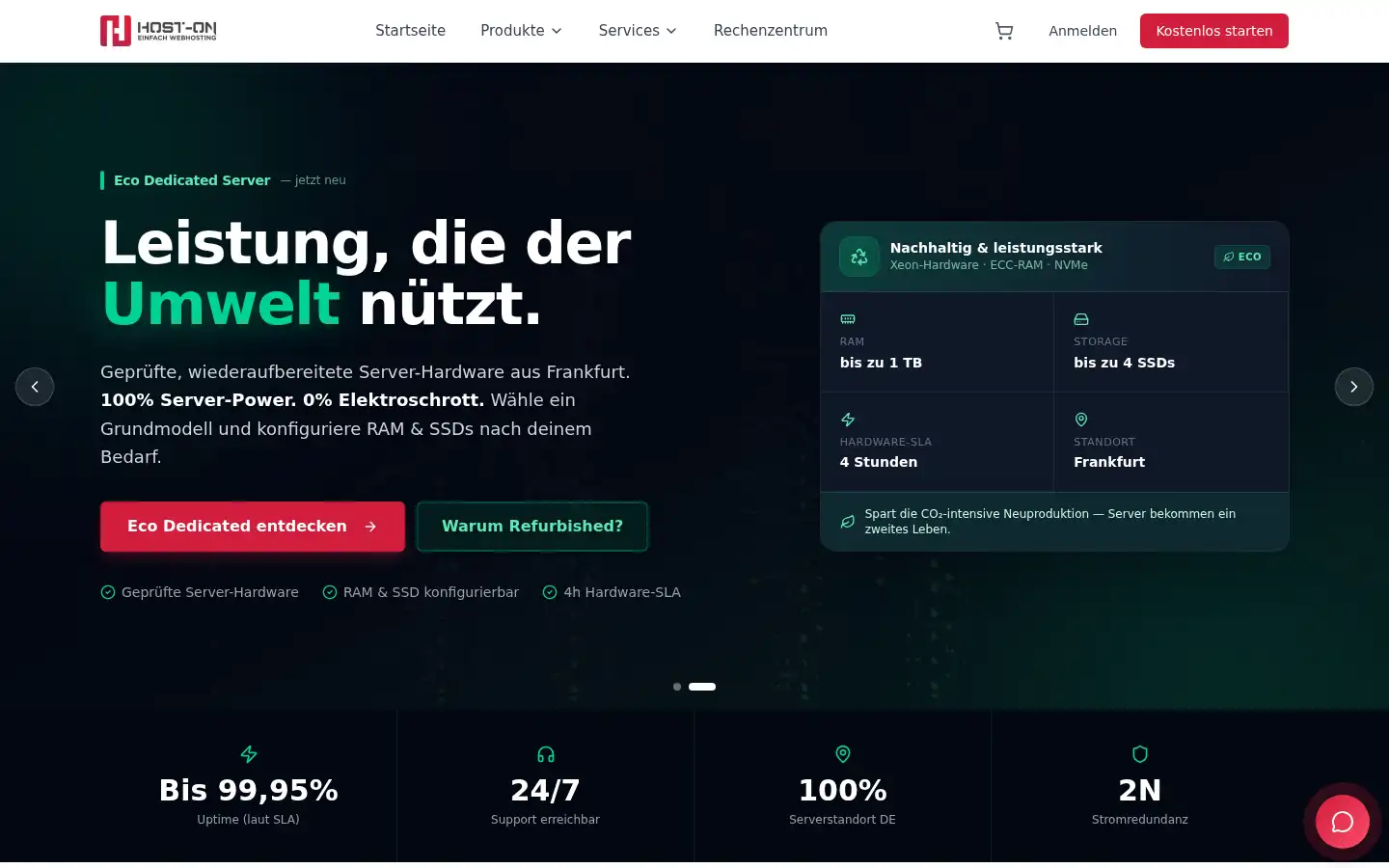 Screenshot of host-on.de