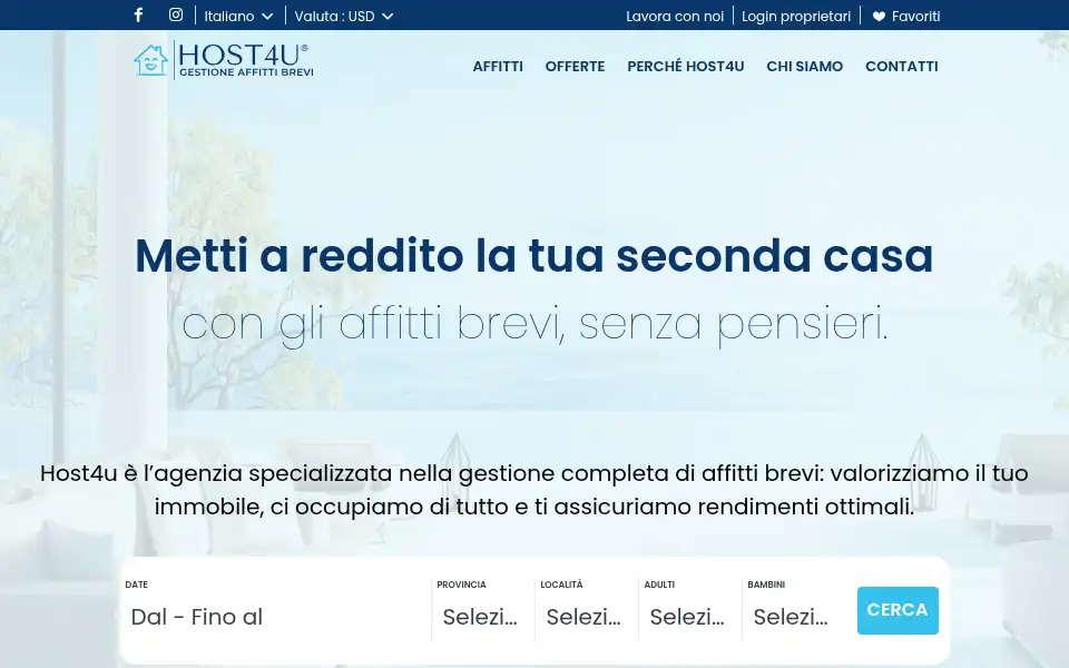 Screenshot of host4u.it