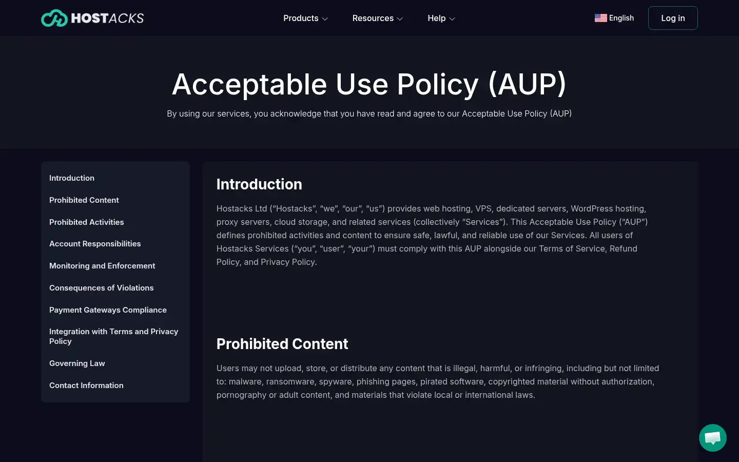 Screenshot of hostacks.com