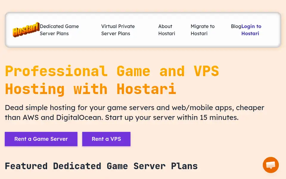 Screenshot of hostari.com