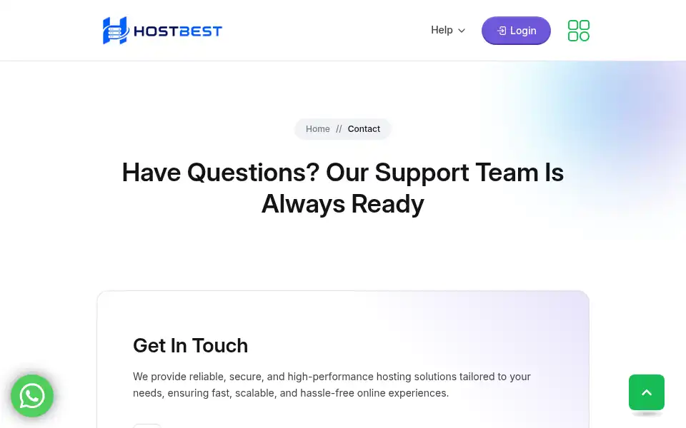 Screenshot of hostbest.in