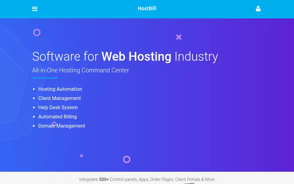 Screenshot of hostbillapp.com