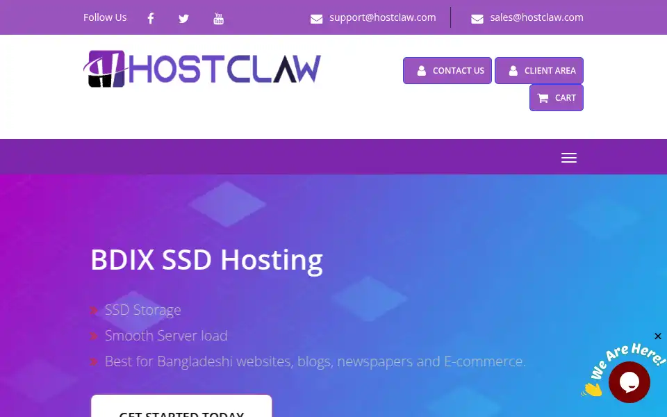 Screenshot of hostclaw.com