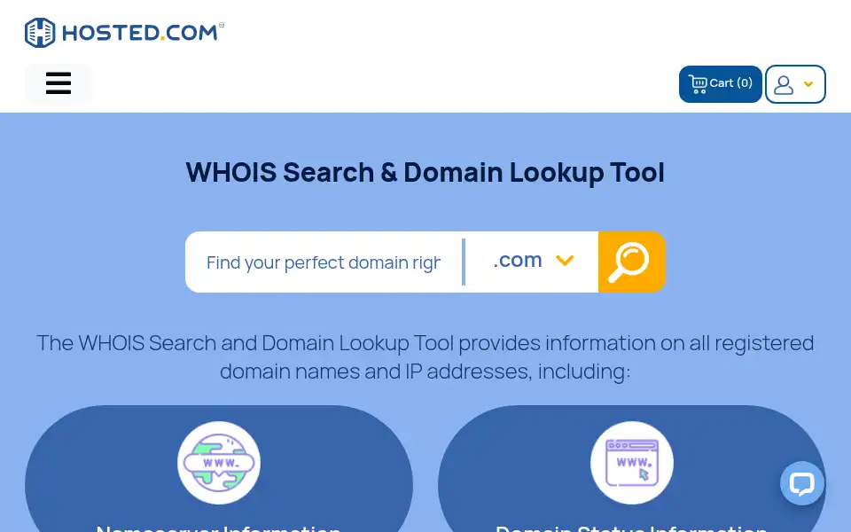 Screenshot of hosted.com